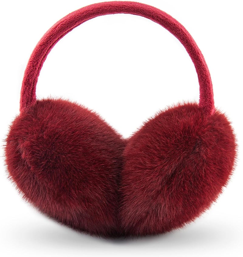 YATANAM Ear Muffs for Women Faux Fur Winter Girls Earmuffs Fluffy Adjustable Ear Warmers Cute Ear Covers - Image 1